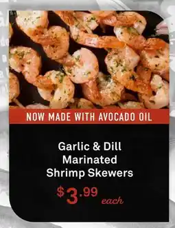 Standard Market Garlic & Dill Marinated Shrimp Skewers offer