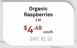 Standard Market Organic Raspberries offer