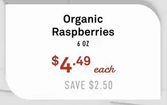 Standard Market Organic Raspberries offer