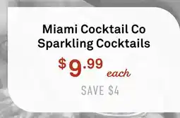 Standard Market Miami Cocktail Co Sparkling Cocktails offer