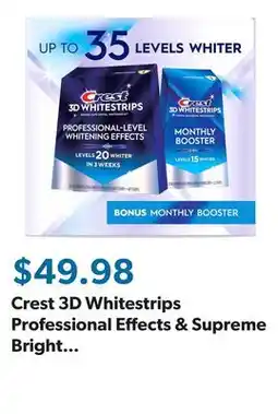 Sam's Club Crest 3D Whitestrips Professional Effects & Supreme Bright Whitening Kit offer