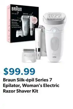 Sam's Club Braun Silk-épil Series 7 Epilator, Woman's Electric Razor Shaver Kit offer