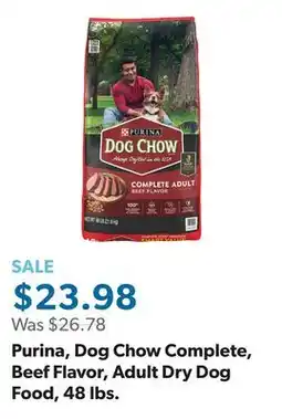 Sam's Club Purina, Dog Chow Complete, Beef Flavor, Adult Dry Dog Food, 48 lbs offer