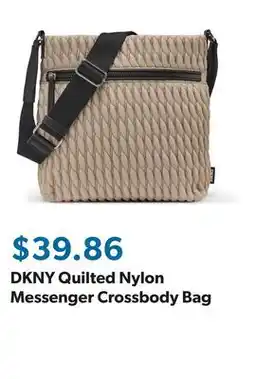 Sam's Club DKNY Quilted Nylon Messenger Crossbody Bag offer
