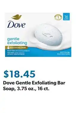 Sam's Club Dove Gentle Exfoliating Bar Soap, 3.75 oz., 16 ct offer
