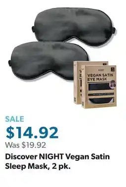 Sam's Club Discover NIGHT Vegan Satin Sleep Mask, 2 pk offer