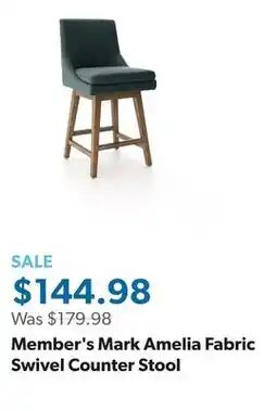 Sam's Club Member's Mark Amelia Fabric Swivel Counter Stool offer