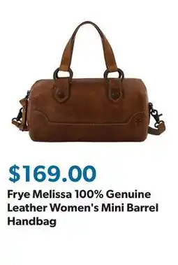 Sam's Club Frye Melissa 100% Genuine Leather Women's Mini Barrel Handbag offer
