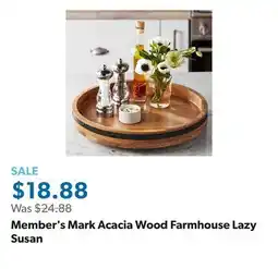Sam's Club Member's Mark Acacia Wood Farmhouse Lazy Susan offer