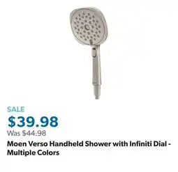Sam's Club Moen Verso Handheld Shower with Infiniti Dial - Multiple Colors offer