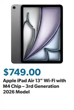 Sam's Club Apple iPad Air 13 Wi-Fi with M4 Chip – 3rd Generation 2026 Model offer