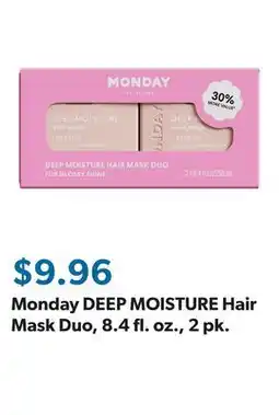 Sam's Club Monday DEEP MOISTURE Hair Mask Duo, 8.4 fl. oz., 2 pk offer