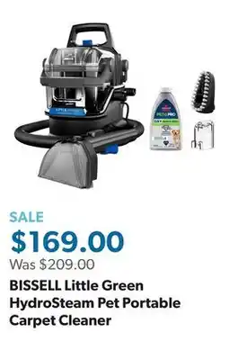 Sam's Club BISSELL Little Green HydroSteam Pet Portable Carpet Cleaner offer