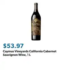 Sam's Club Caymus Vineyards California Cabernet Sauvignon Wine offer