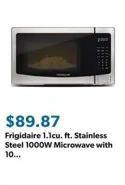 Sam's Club Frigidaire 1.1cu. ft. Stainless Steel 1000W Microwave with 10 Adjustable Power Levels offer