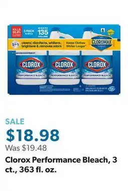 Sam's Club Clorox Performance Bleach, 3 ct., 363 fl. oz offer