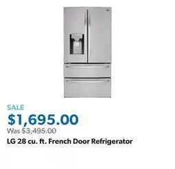 Sam's Club LG 28 cu. ft. French Door Refrigerator offer
