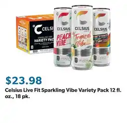 Sam's Club Celsius Live Fit Sparkling Vibe Variety Pack 12 fl. oz., 18 pk offer