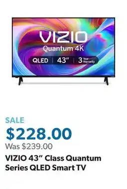 Sam's Club VIZIO 43 Class Quantum Series QLED Smart TV offer