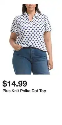 TJ Maxx Plus Knit Polka Dot Top offer