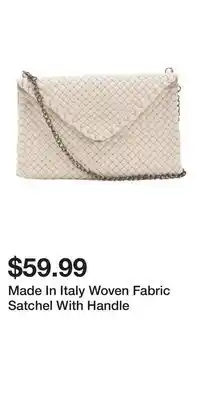 TJ Maxx Made In Italy Woven Fabric Satchel With Handle offer