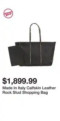 TJ Maxx Made In Italy Calfskin Leather Rock Stud Shopping Bag offer
