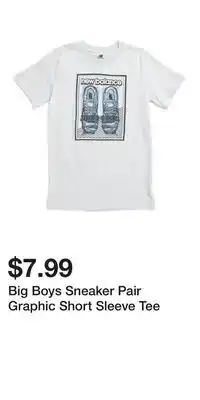 TJ Maxx Big Boys Sneaker Pair Graphic Short Sleeve Tee offer