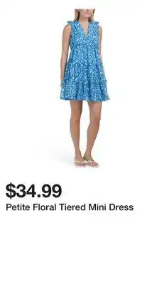 TJ Maxx Petite Floral Tiered Mini Dress offer