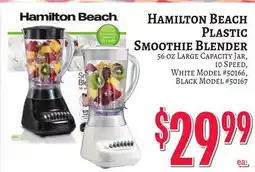 Trade Fair Supermarket Hamilton Beach Plastic Smoothie Blender offer