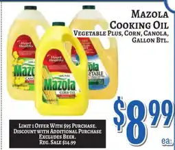 Trade Fair Supermarket MAZOLA COOKING OIL offer