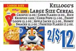 Trade Fair Supermarket KELLOGG'S LARGE SIZE CEREAL offer