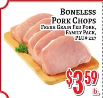Trade Fair Supermarket BONELESS PORK CHOPS offer