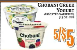 Trade Fair Supermarket CHOBANI GREEK YOGURT offer