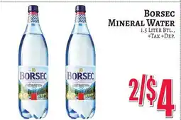 Trade Fair Supermarket BORSEC MINERAL WATER offer