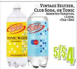 Trade Fair Supermarket Vintage Seltzer, Club Soda, or Tonic offer