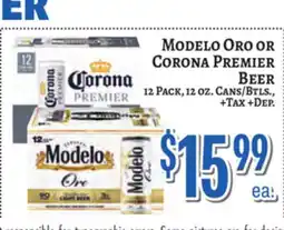 Trade Fair Supermarket Modelo Oro OR Corona Premier Beer offer