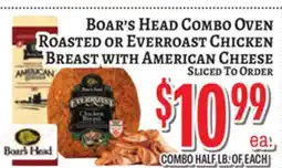 Trade Fair Supermarket Boar's Head Combo Oven Roasted Or Everroast Chicken Breast With American Cheese offer