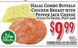 Trade Fair Supermarket Halal Combo Buffalo Chicken Breast With Pepper Jack Cheese offer