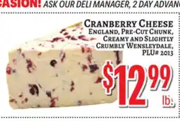 Trade Fair Supermarket CRANBERRY CHEESE offer