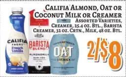 Trade Fair Supermarket CALIFIA Almond, Oat Or Coconut Milk Or Creamer offer