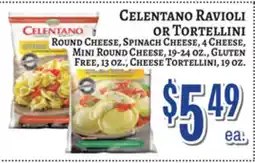 Trade Fair Supermarket CELENTANO RAVIOLI OR TORTELLINI offer