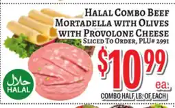 Trade Fair Supermarket Halal Combo Beef Mortadella with Olives with Provolone Cheese offer
