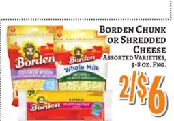 Trade Fair Supermarket Borden Chunk OR Shredded Cheese offer