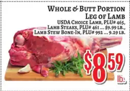 Trade Fair Supermarket WHOLE & BUTT PORTION LEG OF LAMB offer