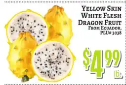 Trade Fair Supermarket Yellow Skin White Flesh Dragon Fruit offer