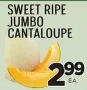 Zuppardo's Sweet ripe jumbo cantaloupe offer