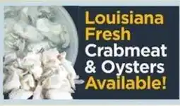 Zuppardo's Louisiana Fresh Crabmeat & Oysters offer
