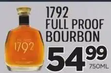 Zuppardo's 1792 full proof bourbon offer