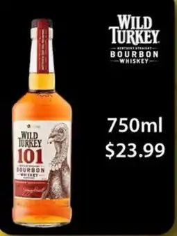Price Cutter Wild turkey bourbon whiskey offer