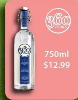 Price Cutter 360 vodka offer